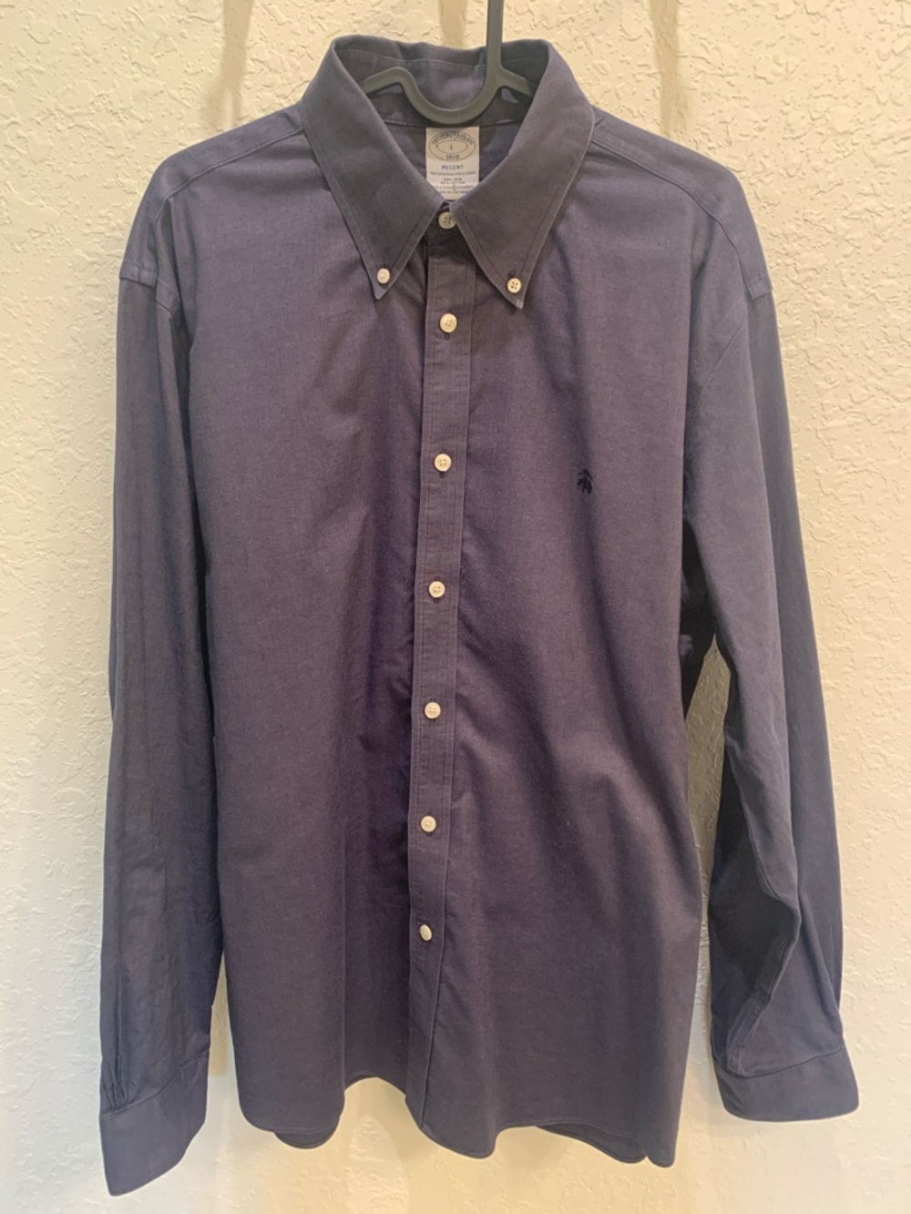 Brooks Brothers Navy Button-Down Oxford Shirt